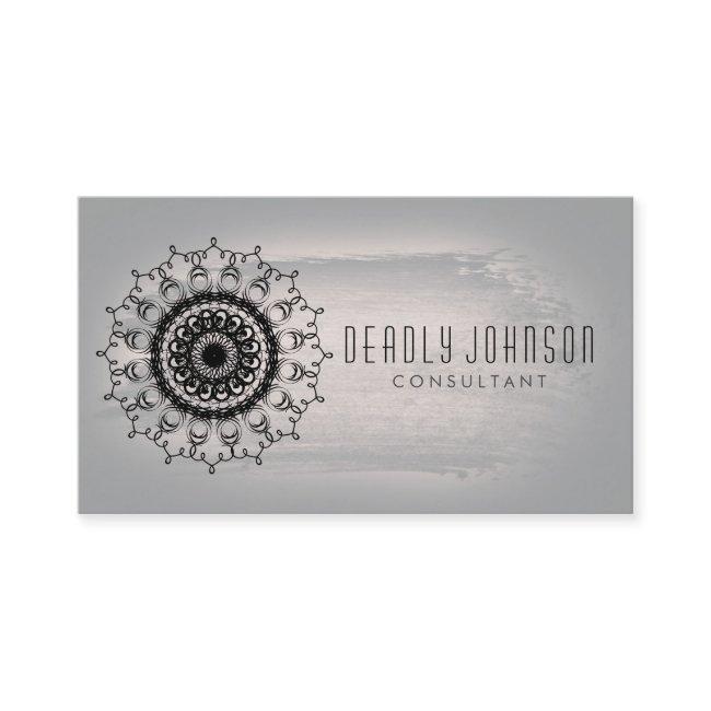 Damask Watercolor Swirl Vintage Gray
