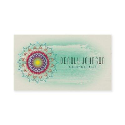 Damask Watercolor Vintage Swirl Sea Green