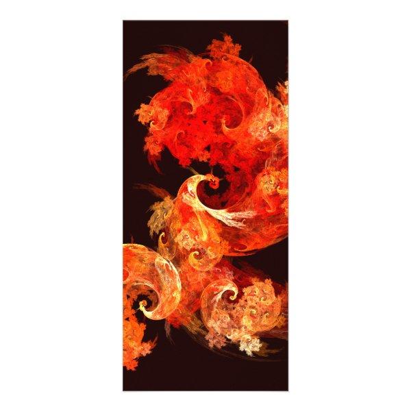 Dancing Firebirds Abstract Art Rack Card