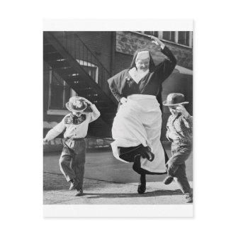 Dancing the day away postcard