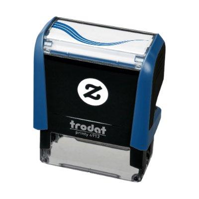Dancing white black road self-inking stamp