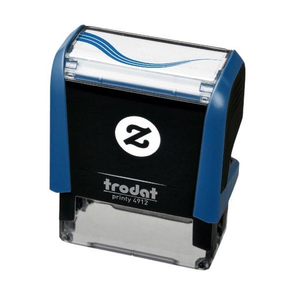 Dancing white black road self-inking stamp