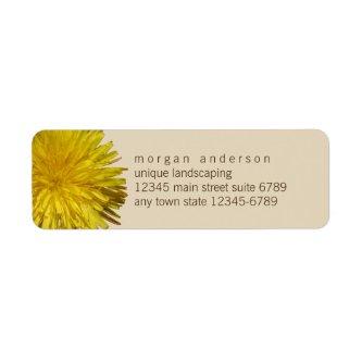 Dandelion 1 | Yellow Floral Garden Fun Business Label