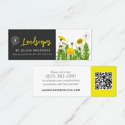 Dandelion Natural Lawn Care Service Black & Yellow Mini