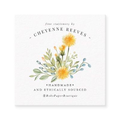 Dandelion Wishes | Spring Wildflower Square