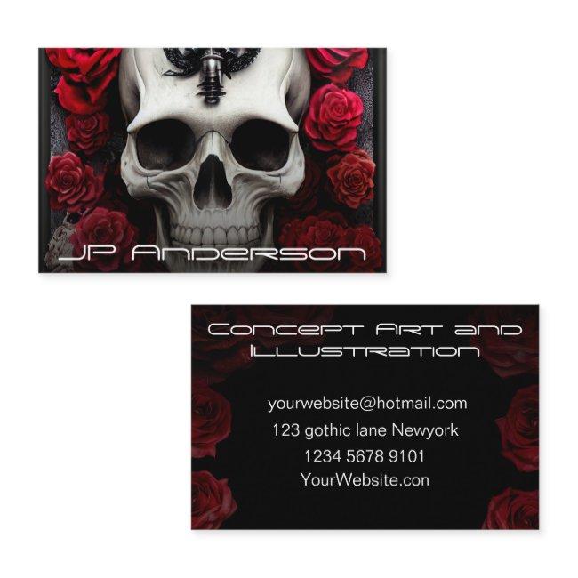 Dark and Gothic Skull and Roses