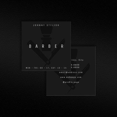 Dark barbers style square