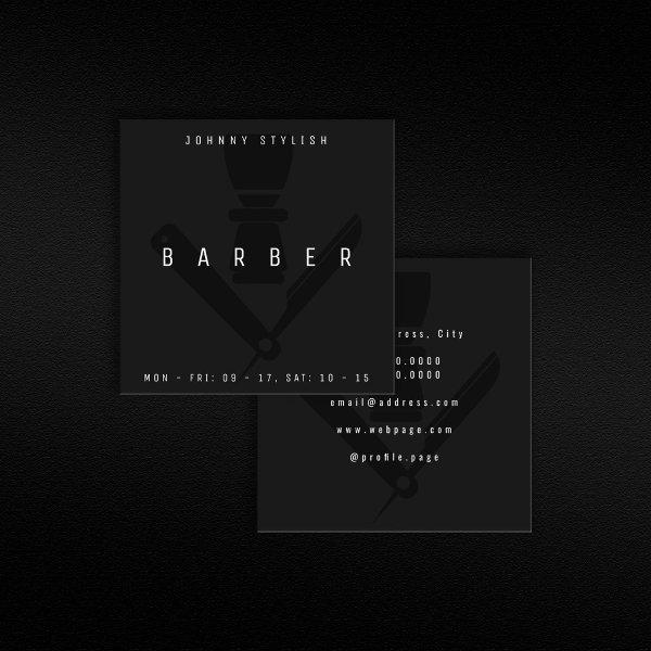 Dark barbers style square