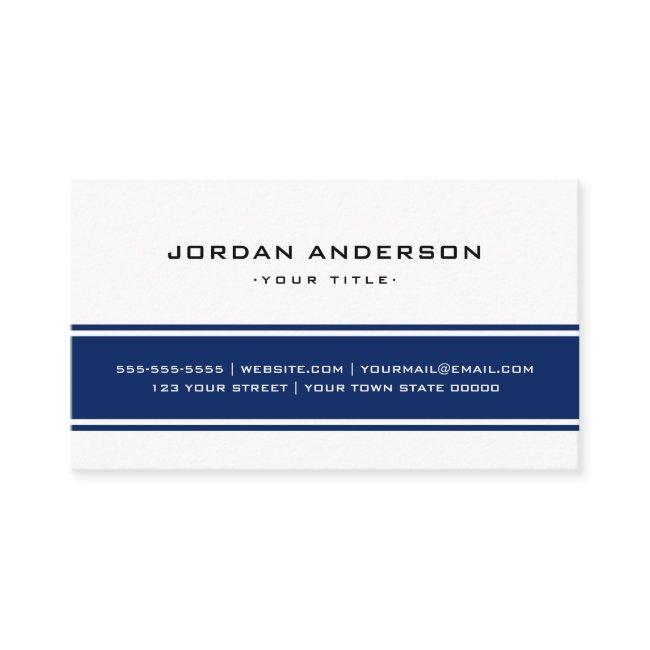 Dark blue and white professional custom logo