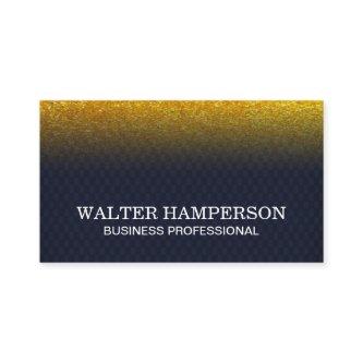 Dark Blue Checkered Gold Flake Glitter