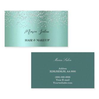 Dark Blue  glitter Silver watercolor