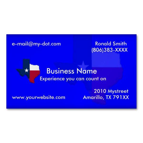 Dark Blue Texas Flag Map  Magnet
