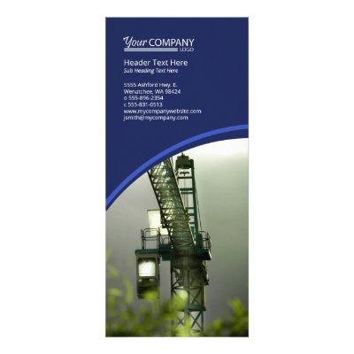 Dark Blue, Tiled Photos Rack Card