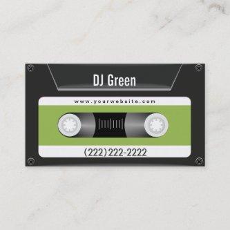 Dark Cassette Tape(Green) Music DJ