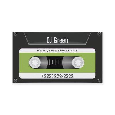 Dark Cassette Tape(Green) Music DJ