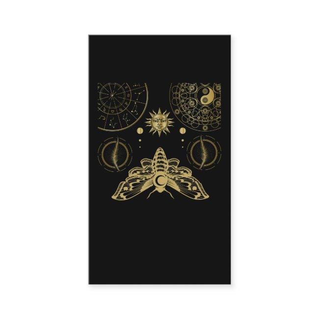 Dark Geometry Zodiac Sign Sun Moth