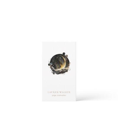 Dark Golden Moon Phases Yoga Studio