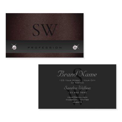 Dark Gray and Burgundy Snake Pattern with Monogram