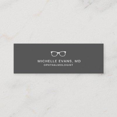 Dark Gray and White Ophthalmologist Glasses Logo Mini