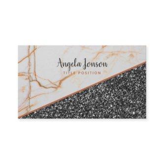 Dark Gray Glitter And Marble Stone