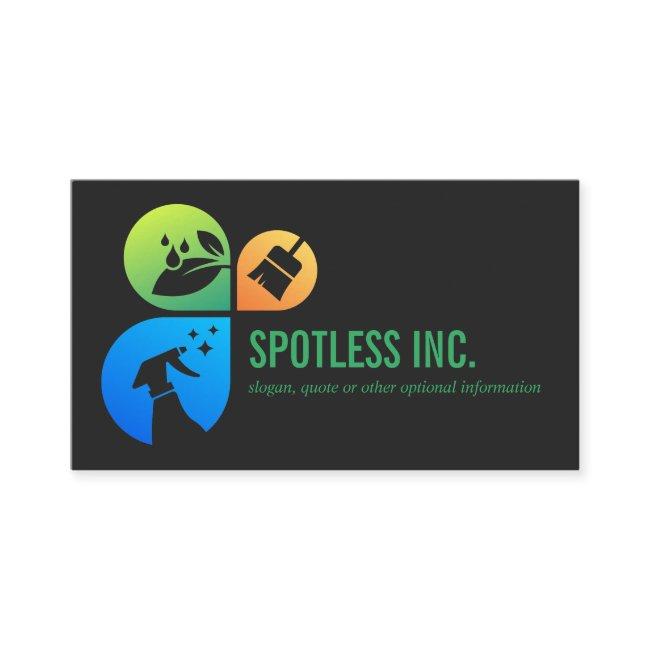 Dark Gray Modern Trendy Cleaning services logo