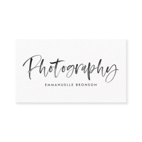 Dark Gray Watercolor Brush Lettering Photographer