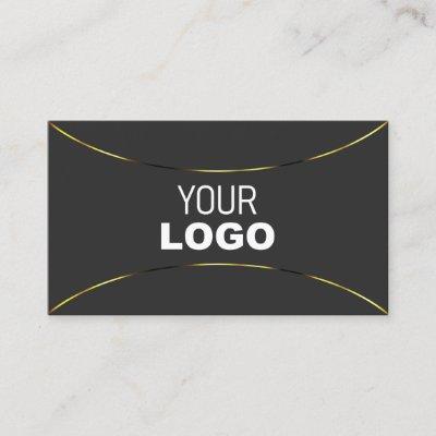 Dark Gray with Gold Decor and Logo Professional