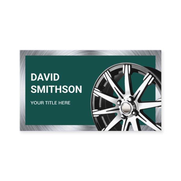 Dark Green Chrome Car Alloy Wheel Rim Mechanic