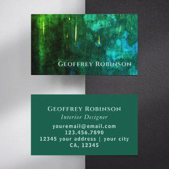 Dark Green Elegant Abstract Interior Designner