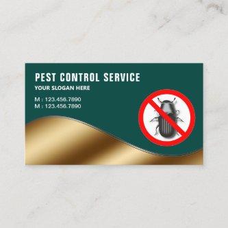 Dark Green Gold Pest Control Service