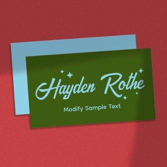 Dark Green Retro Typography Stars