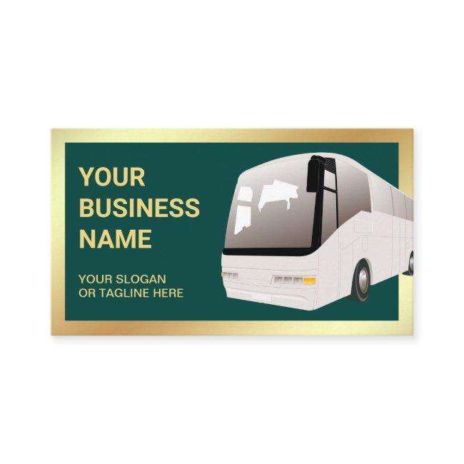 Dark Green Sightseeing Tour Bus Travel Agent
