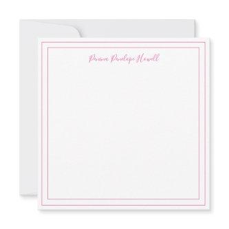 Dark Grey and White Minimalist Square Flat Note  I Thank You Card