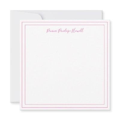 Dark Grey and White Minimalist Square Flat Note  I Thank You Card