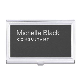 Dark Grey Black Modern Consultant Minimalist  Case