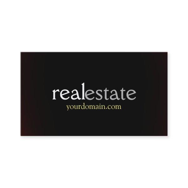 Dark Grey Black Real Estate Agent
