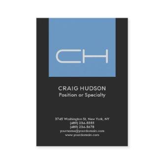 Dark Grey Blue Monogram Professional