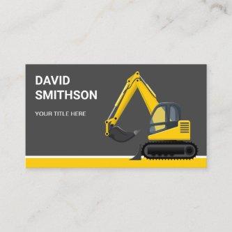 Dark Grey Construction Bulldozer Excavator