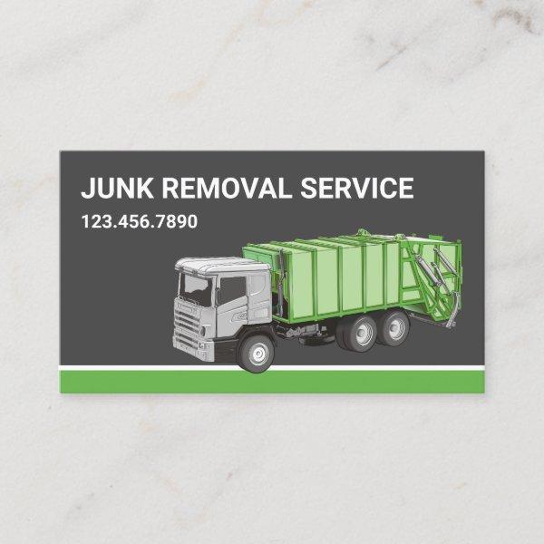 Dark Grey Junk Removal Service Garbage Truck