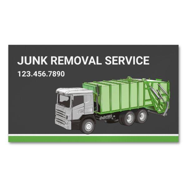 Dark Grey Junk Removal Service Garbage Truck  Magnet