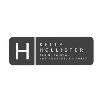 Dark Grey | Modern Return Address Label