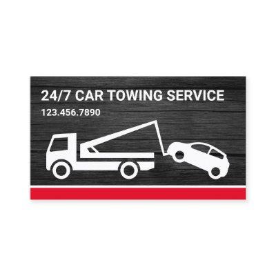 Dark Grey Wood Car Towing Service Tow Truck