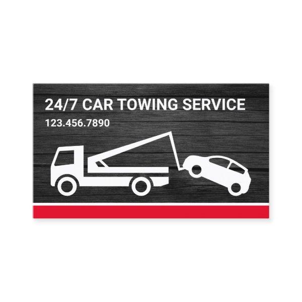 Dark Grey Wood Car Towing Service Tow Truck