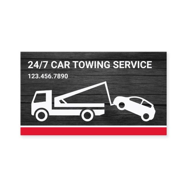 Dark Grey Wood Car Towing Service Tow Truck