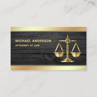 Dark Grey Wood Gold Justice Scale Lawyer Attorney