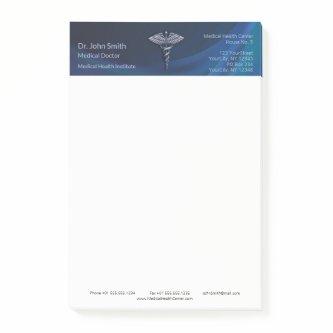 Dark Holographic 3D Chrome Medical Caduceus Post-it Notes