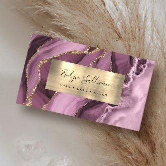 Dark Mauve Gold Agate