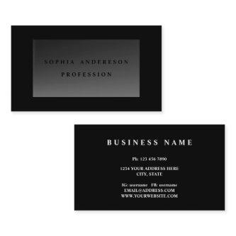 Dark Modern Chic Transparent Glass Professional