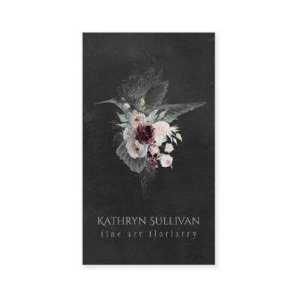 Dark Moody Floral Hummingbird