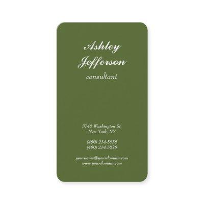 Dark Olive Green Minimalist Script Professional